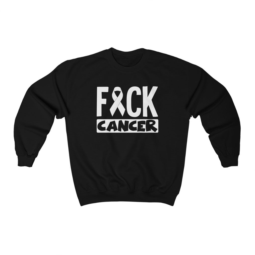 "F*** Cancer" Heavy Blend™ Crewneck Sweatshirt (Unisex)