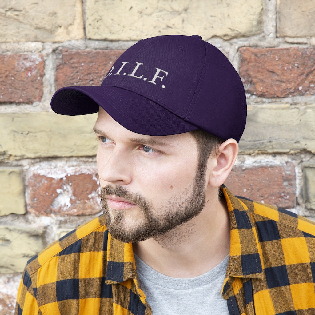 Men's 100% Cotton Embroidery "D.I.L.F." Twill Hat
