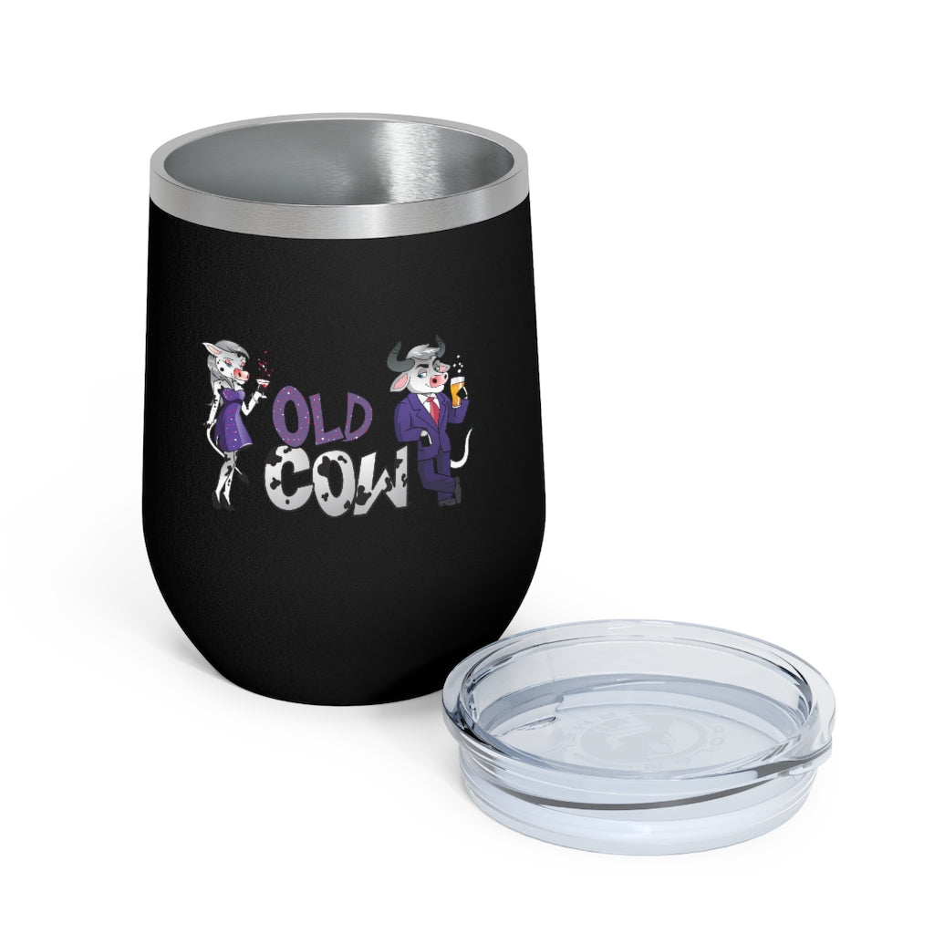 Old Cow & Old Bull 12oz Insulated Wine Tumbler (Featuring The Old Cow and The Old Bull)