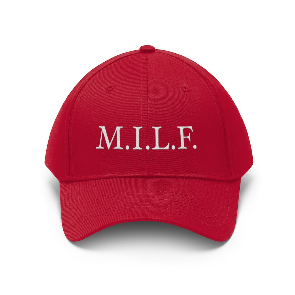 Women's 100% Cotton Embroidery "M.I.L.F." Twill Hat