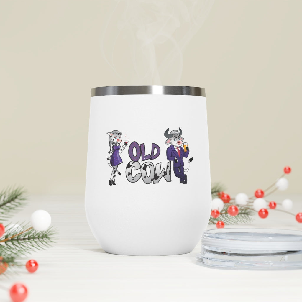 Old Cow & Old Bull 12oz Insulated Wine Tumbler (Featuring The Old Cow and The Old Bull)