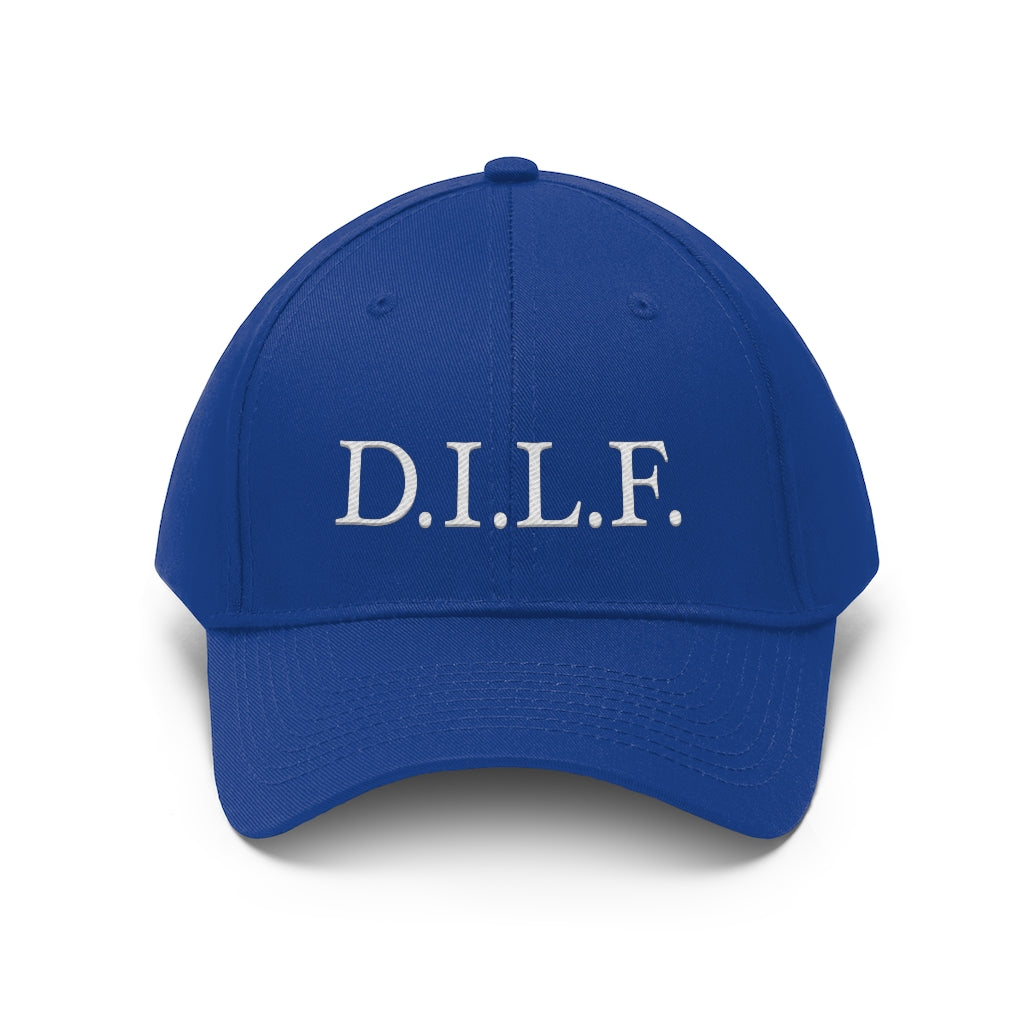 Men's 100% Cotton Embroidery "D.I.L.F." Twill Hat