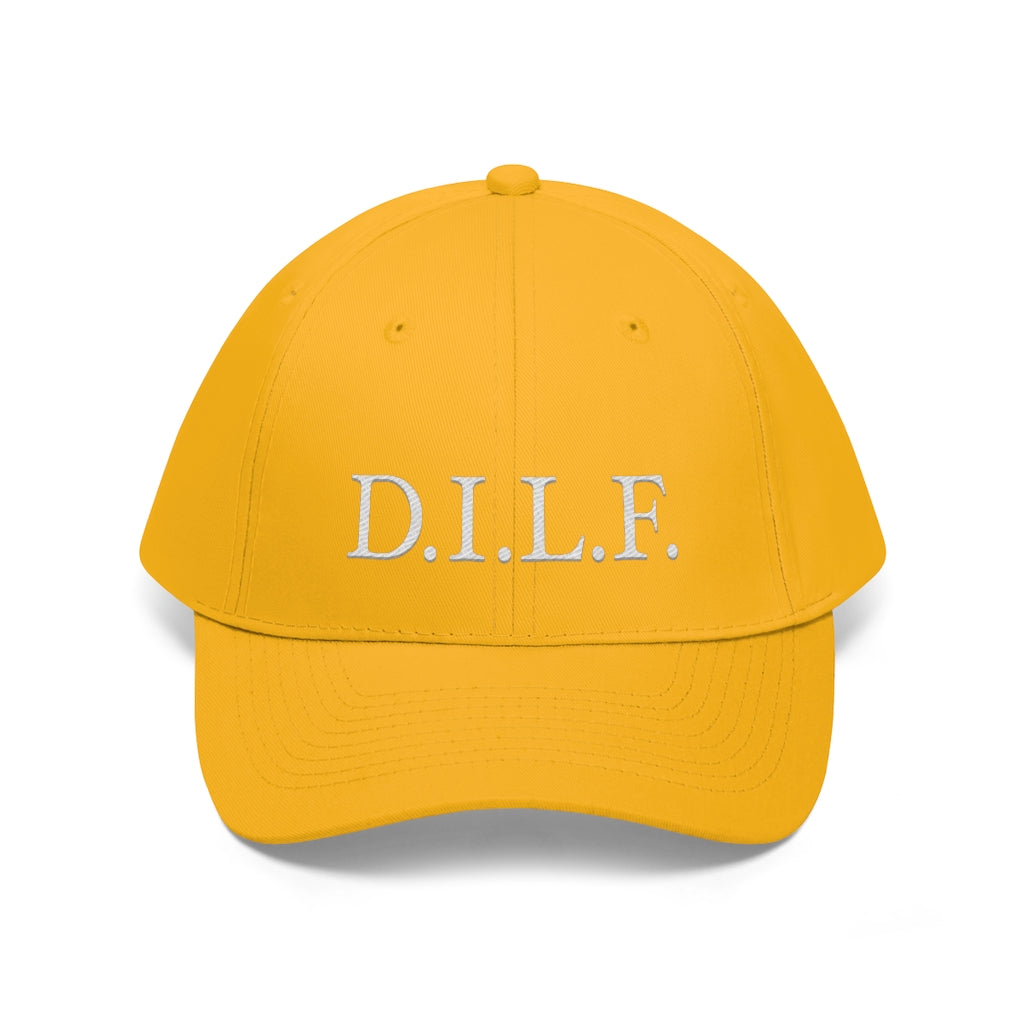Men's 100% Cotton Embroidery "D.I.L.F." Twill Hat