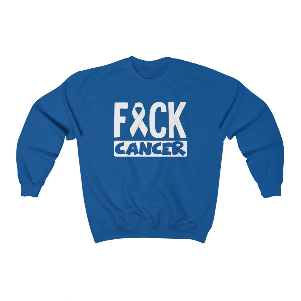 "F*** Cancer" Heavy Blend™ Crewneck Sweatshirt (Unisex)