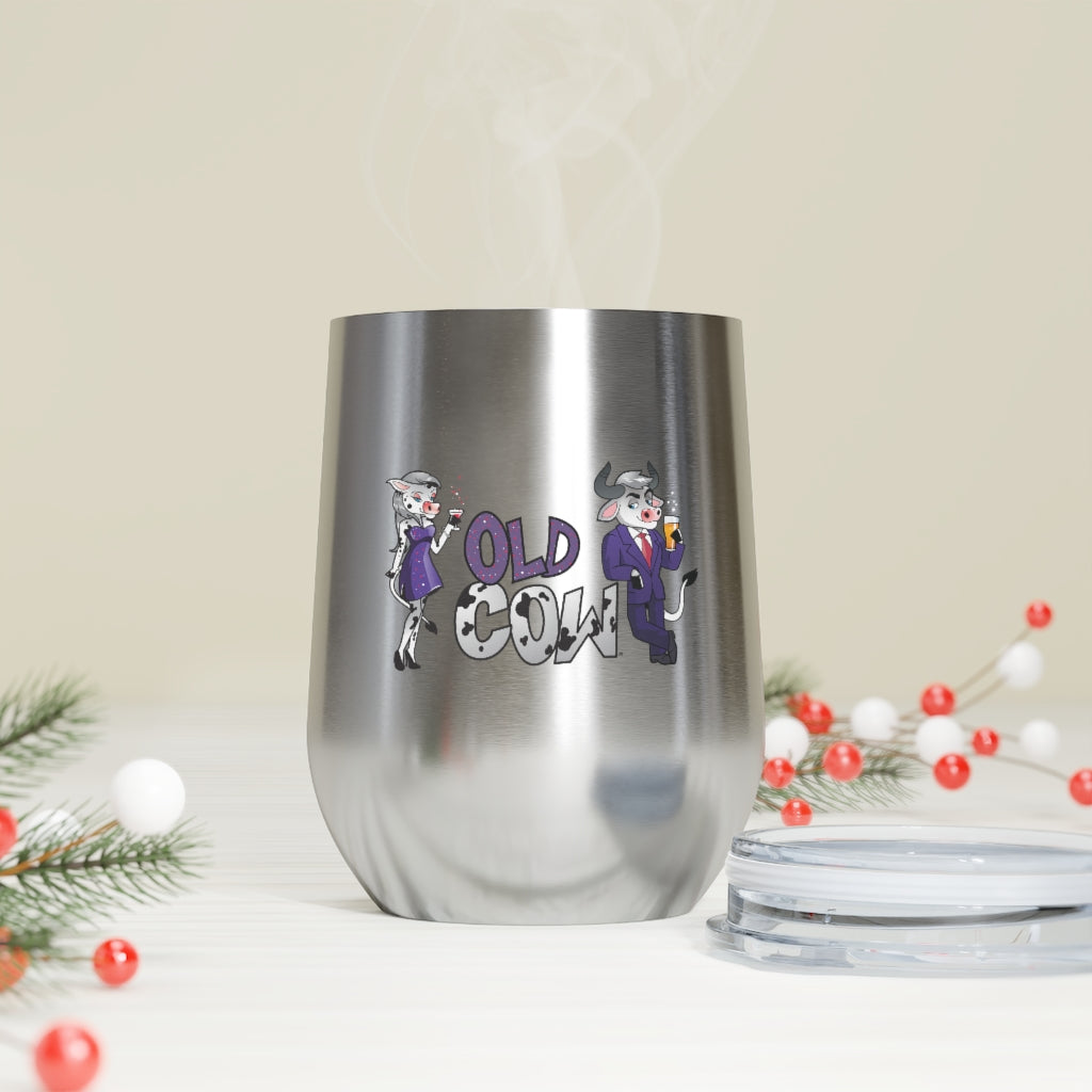 Old Cow & Old Bull 12oz Insulated Wine Tumbler (Featuring The Old Cow and The Old Bull)