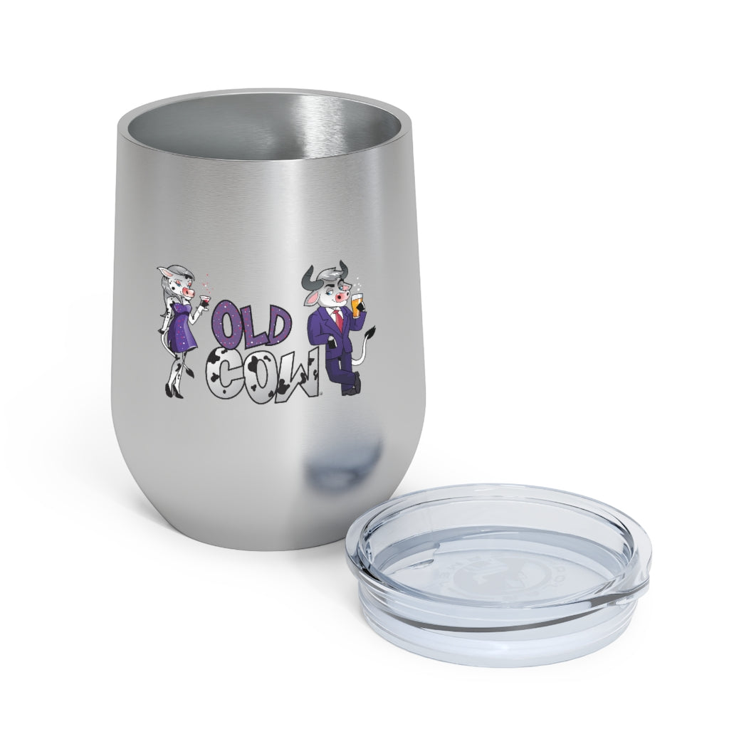Old Cow & Old Bull 12oz Insulated Wine Tumbler (Featuring The Old Cow and The Old Bull)