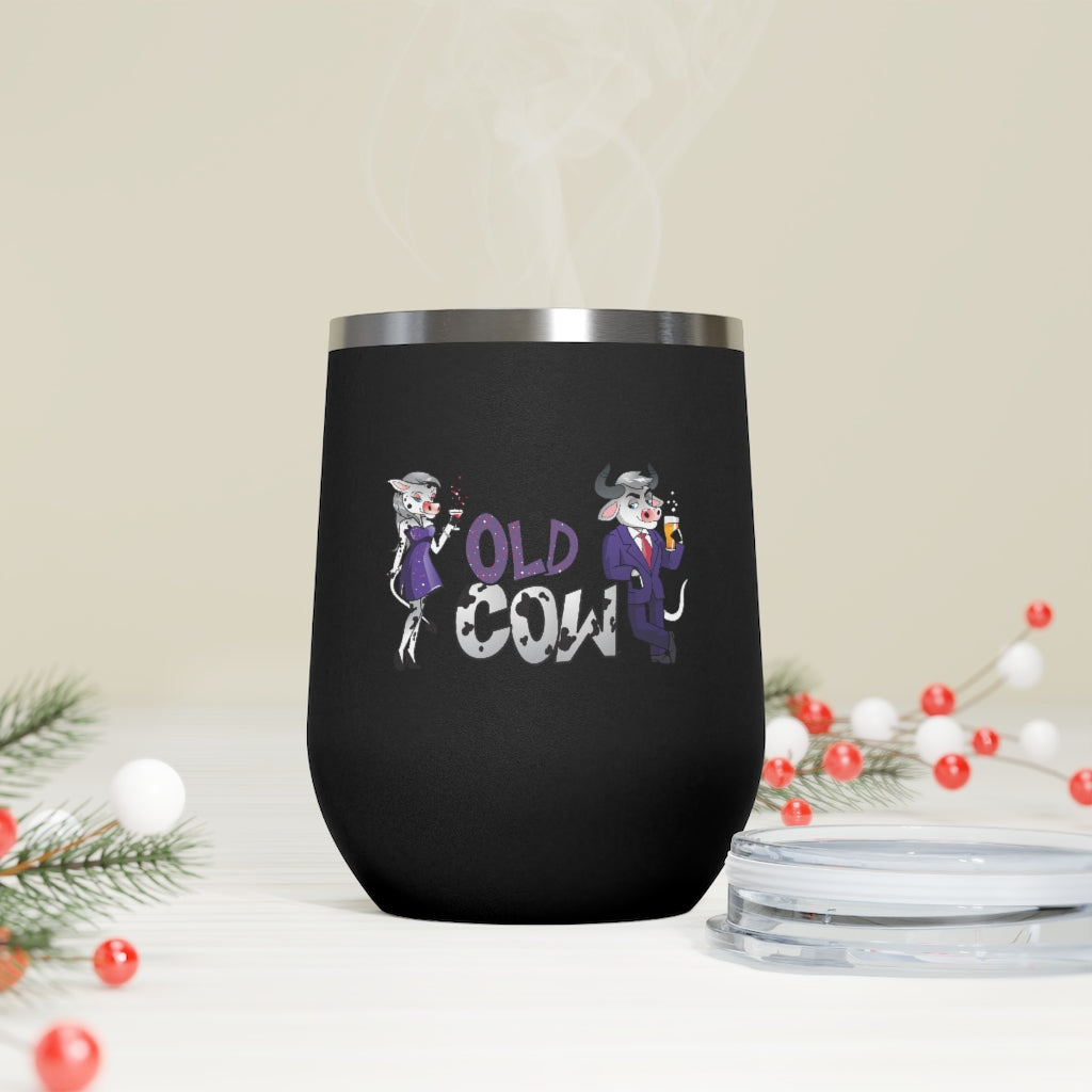 Old Cow & Old Bull 12oz Insulated Wine Tumbler (Featuring The Old Cow and The Old Bull)