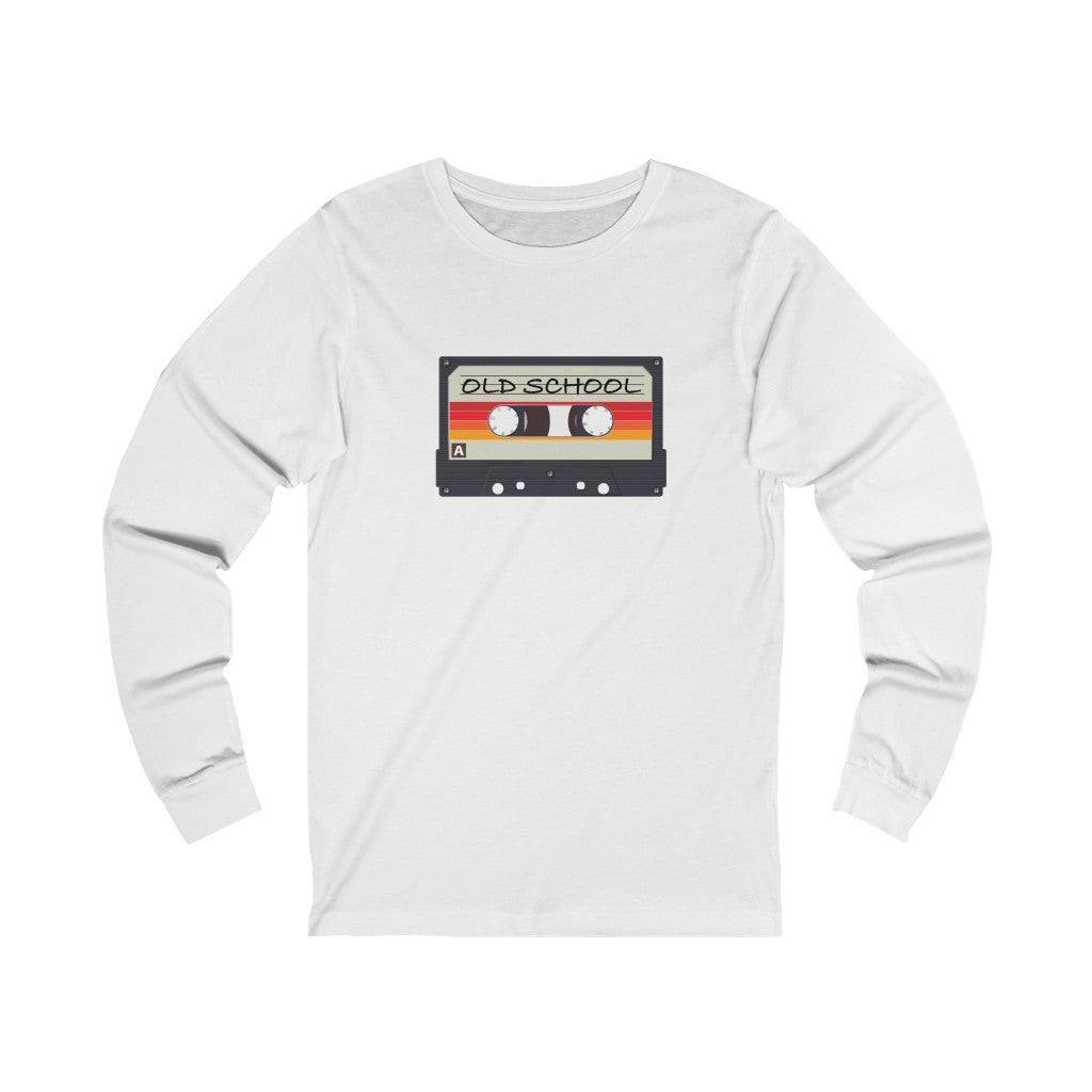 "Old School" 100% Cotton Long Sleeve Crew Neck T-Shirt