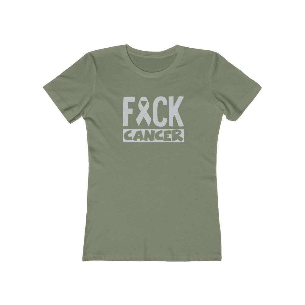 "Fuck Cancer" 100% Cotton Women's Boyfriend T-Shirt