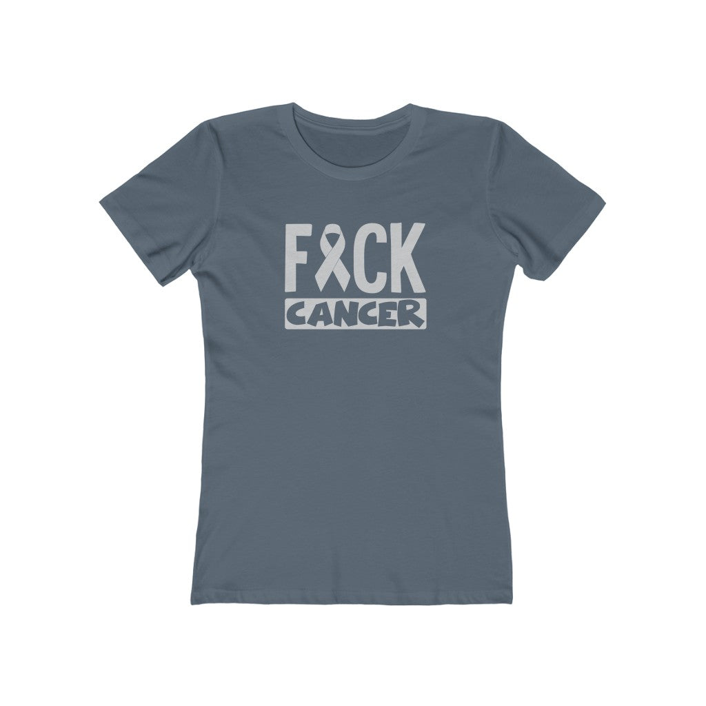 "Fuck Cancer" 100% Cotton Women's Boyfriend T-Shirt