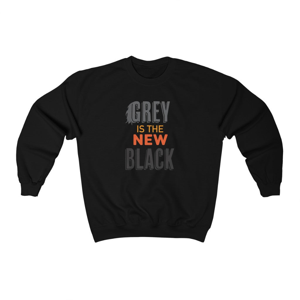 "Grey is The New Black" Heavy Blend™ Crewneck Sweatshirt (Unisex)