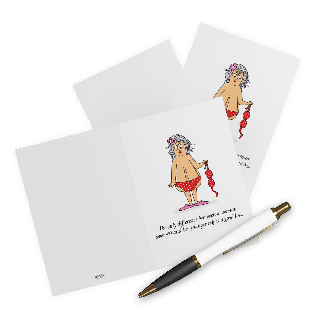 "The Only Difference Between A Woman Over 40..." Birthday Cards (5 Pack)