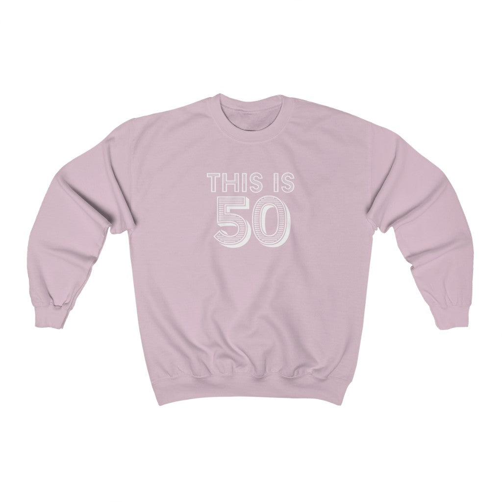 "This is 50" Heavy Blend™ Crewneck Sweatshirt (Unisex)
