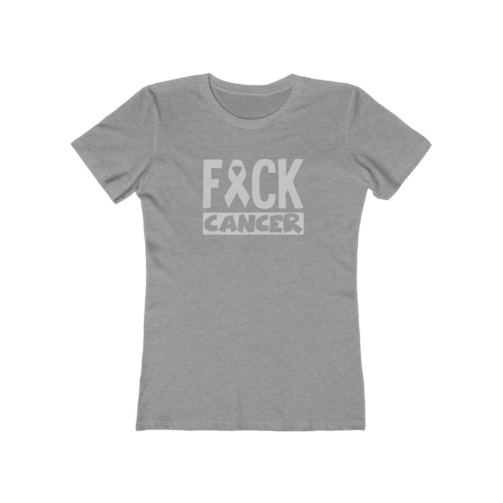 "Fuck Cancer" 100% Cotton Women's Boyfriend T-Shirt