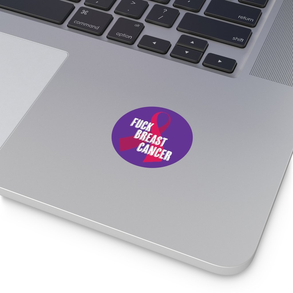 "F*** Breast Cancer" Round Vinyl Stickers