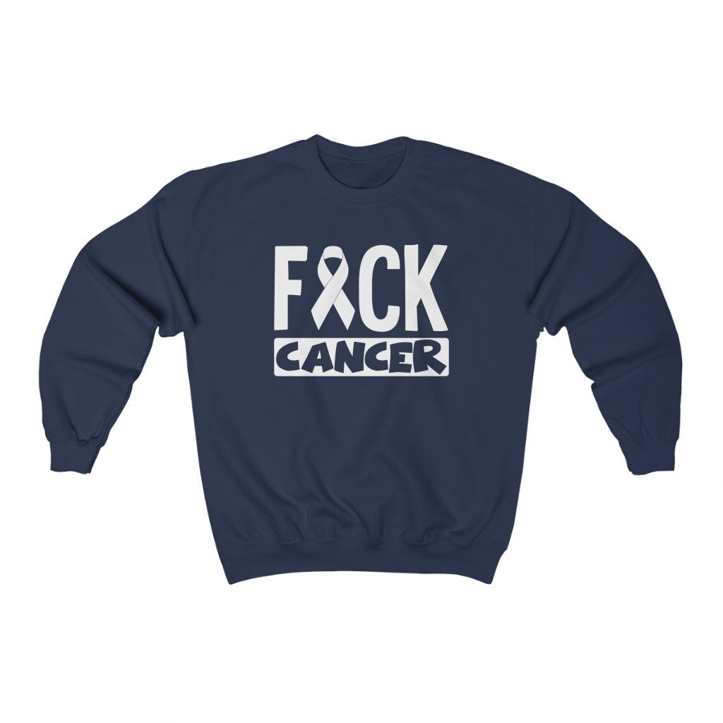 "F*** Cancer" Heavy Blend™ Crewneck Sweatshirt (Unisex)