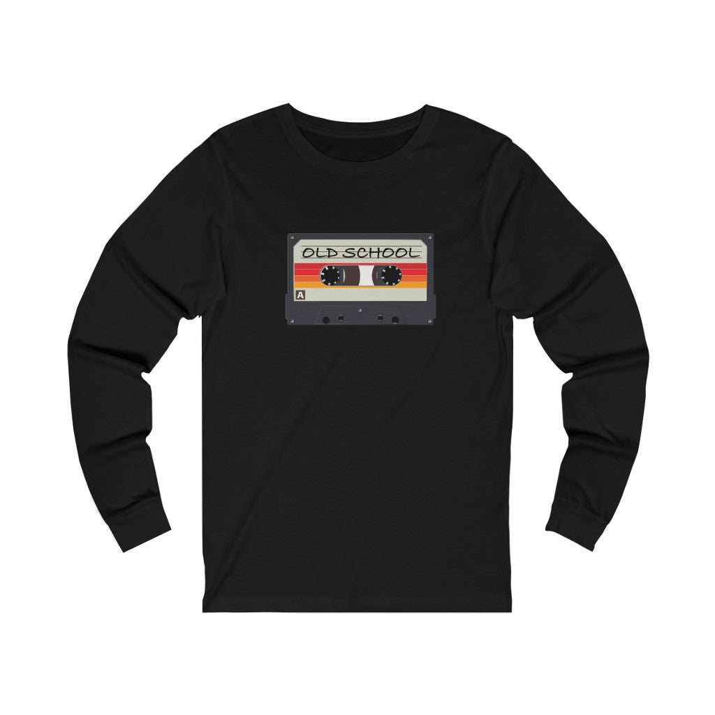 "Old School" 100% Cotton Long Sleeve Crew Neck T-Shirt