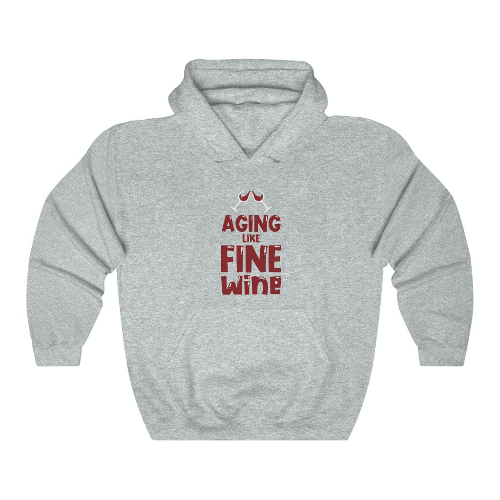 "Aging Like Fine Wine" Heavy Blend™ Hoodie Sweatshirt (Unisex)