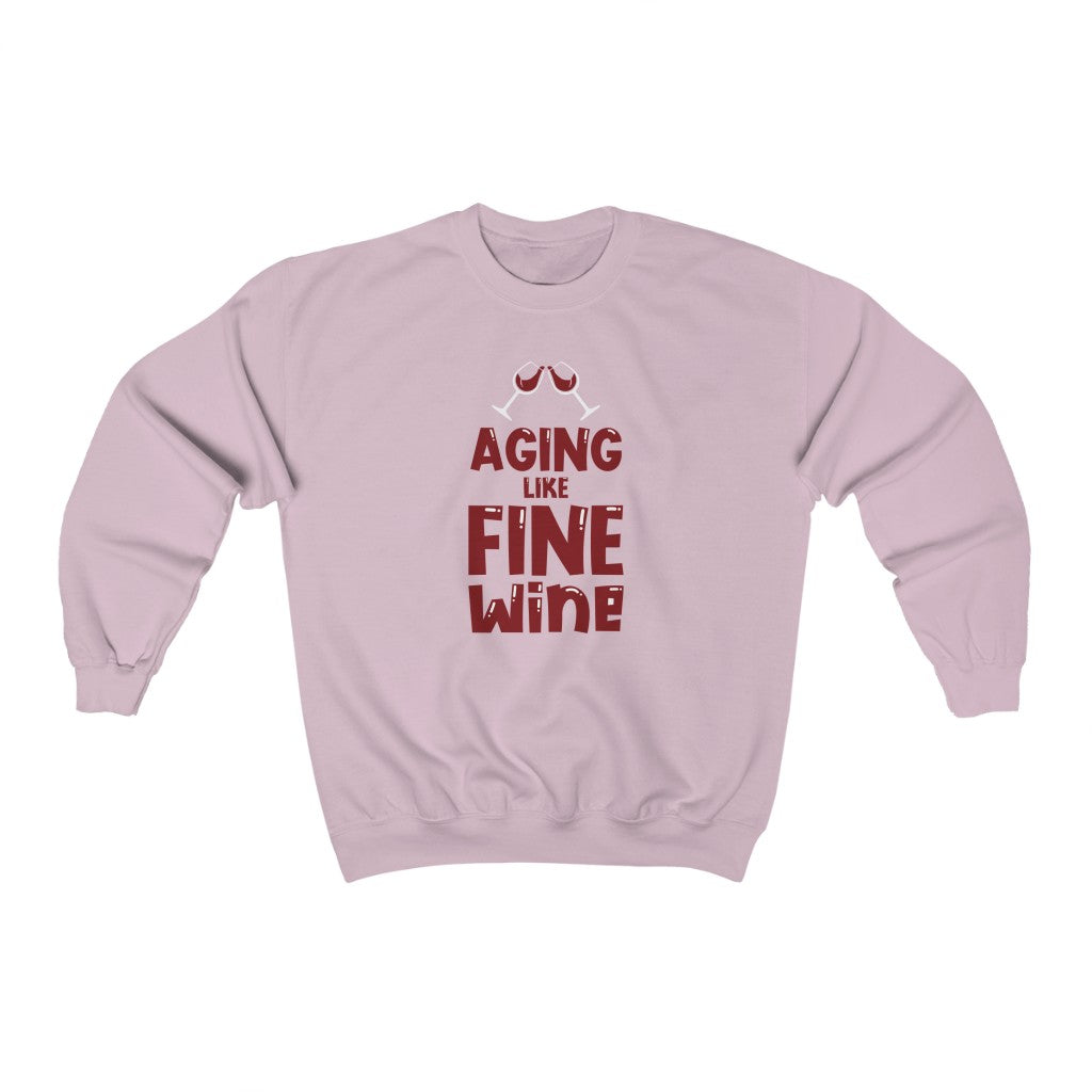 "Aging like Fine Wine" Heavy Blend™ Crewneck Sweatshirt (Unisex)