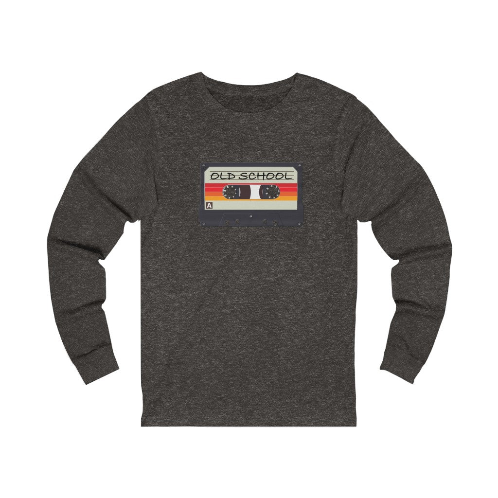 "Old School" 100% Cotton Long Sleeve Crew Neck T-Shirt