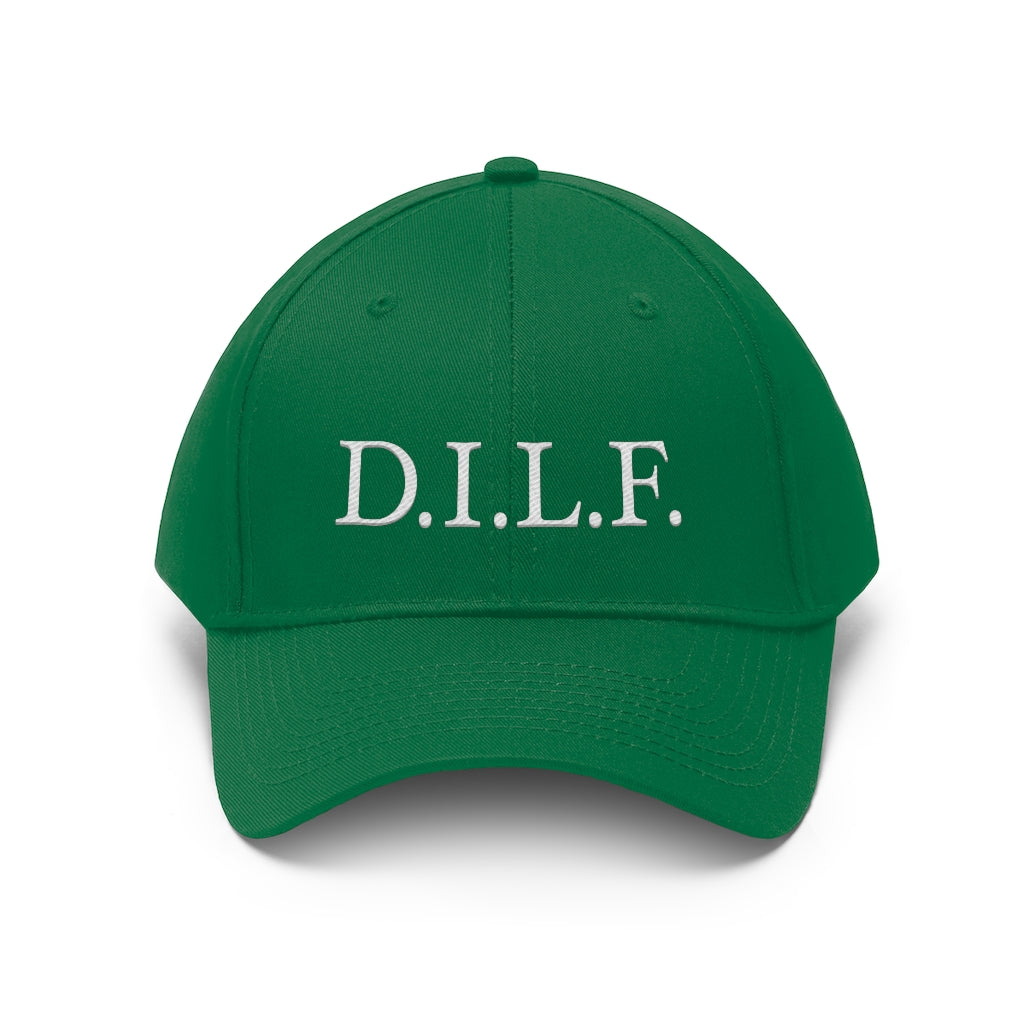 Men's 100% Cotton Embroidery "D.I.L.F." Twill Hat