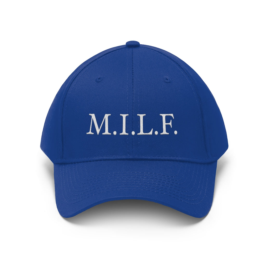 Women's 100% Cotton Embroidery "M.I.L.F." Twill Hat