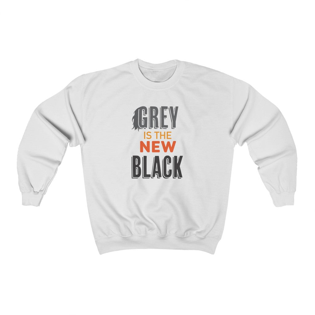 "Grey is The New Black" Heavy Blend™ Crewneck Sweatshirt (Unisex)