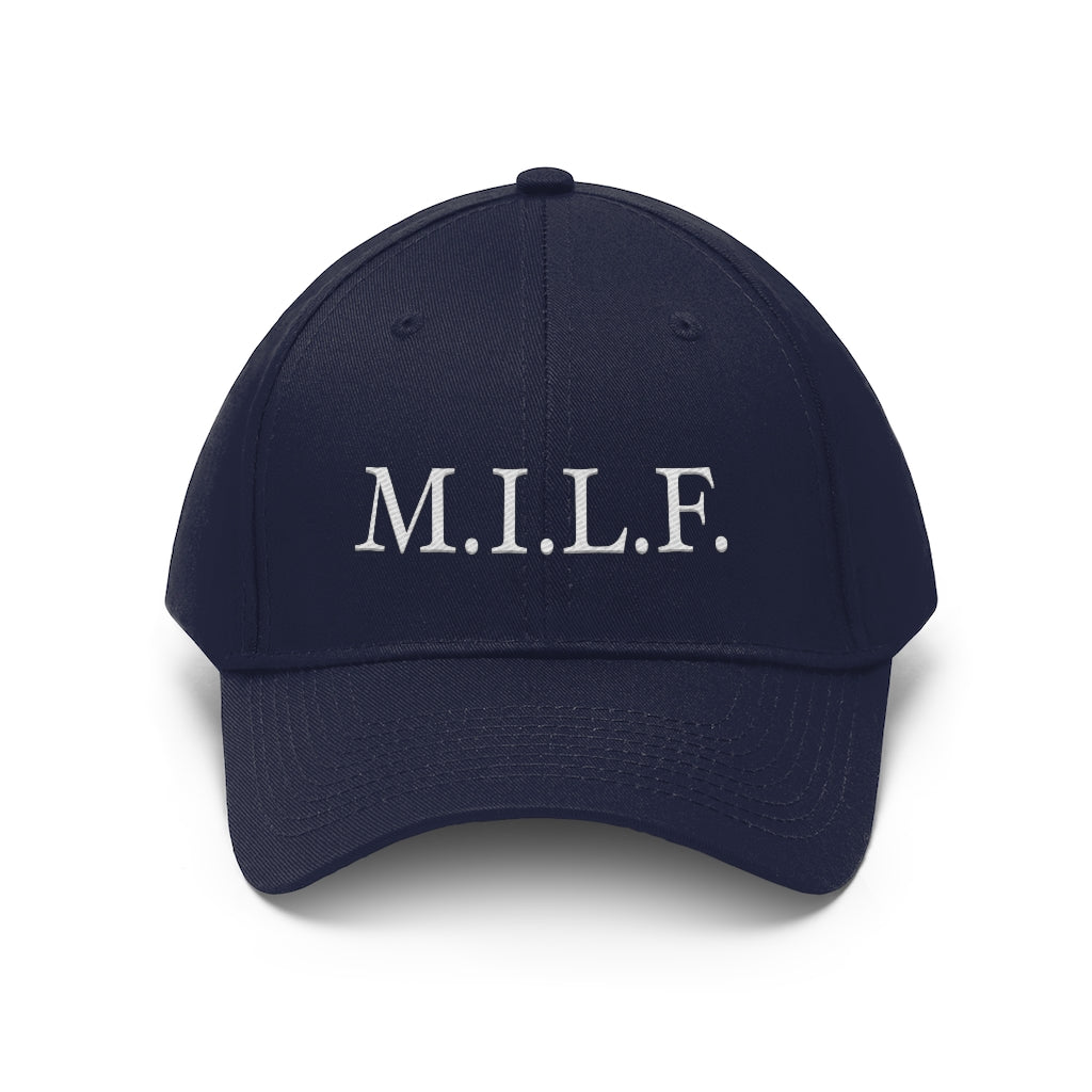 Women's 100% Cotton Embroidery "M.I.L.F." Twill Hat
