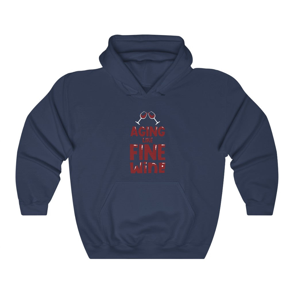 "Aging Like Fine Wine" Heavy Blend™ Hoodie Sweatshirt (Unisex)