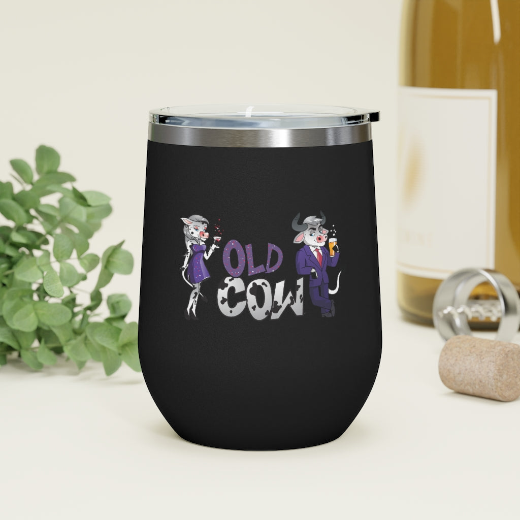 Old Cow & Old Bull 12oz Insulated Wine Tumbler (Featuring The Old Cow and The Old Bull)