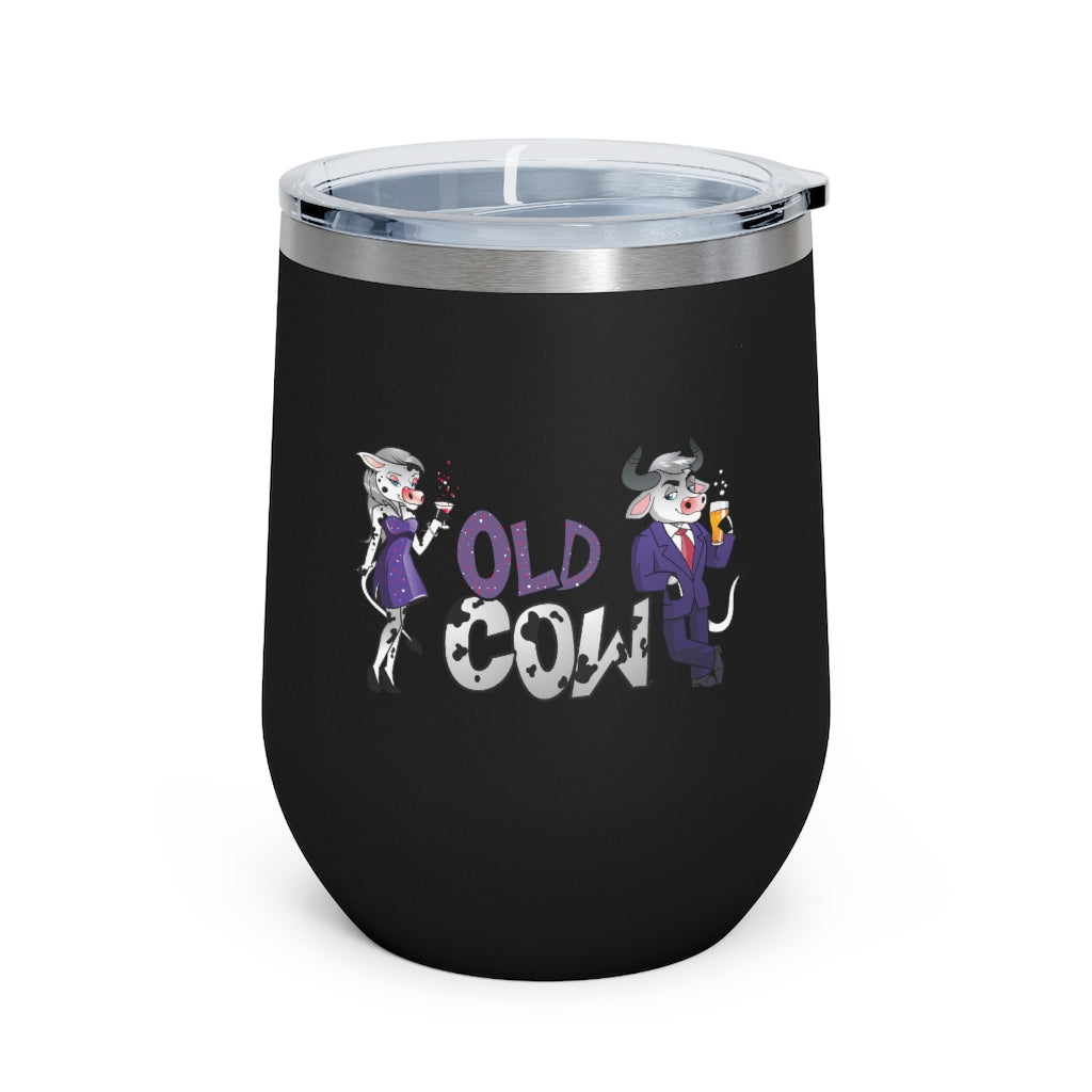 Old Cow & Old Bull 12oz Insulated Wine Tumbler (Featuring The Old Cow and The Old Bull)