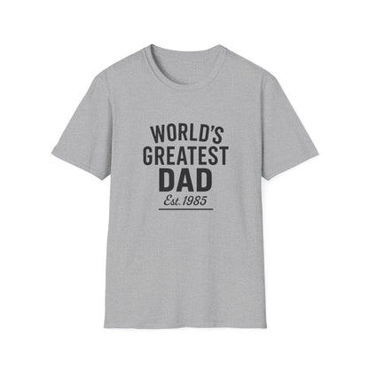Vintage World's Greatest Dad Est 1985 Softstyle T-Shirt