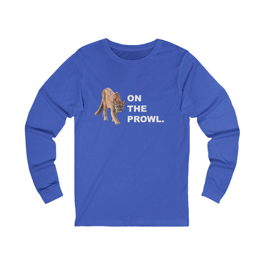 "On The Prowl" " 100% Cotton Women's Long Sleeve Crew Neck T-Shirt