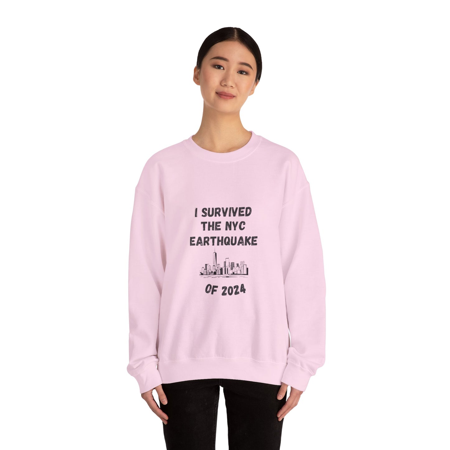 " I Survived The NYC Earthquake" Heavy Blend™ Crewneck Sweatshirt  (Unisex)