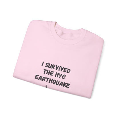 " I Survived The NYC Earthquake" Heavy Blend™ Crewneck Sweatshirt  (Unisex)