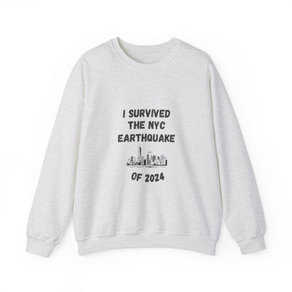 " I Survived The NYC Earthquake" Heavy Blend™ Crewneck Sweatshirt  (Unisex)