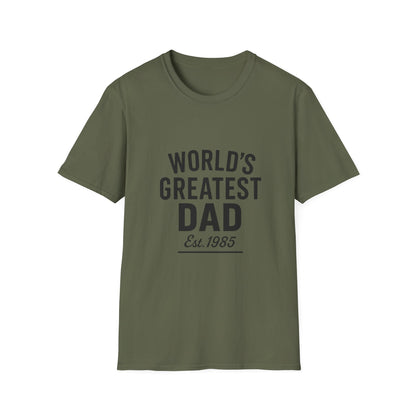 Vintage World's Greatest Dad Est 1955 Softstyle T-Shirt