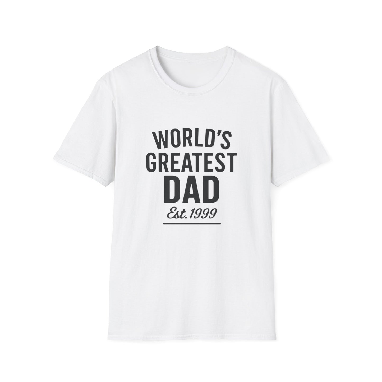 Vintage World's Greatest Dad Est 1999 Softstyle T-Shirt
