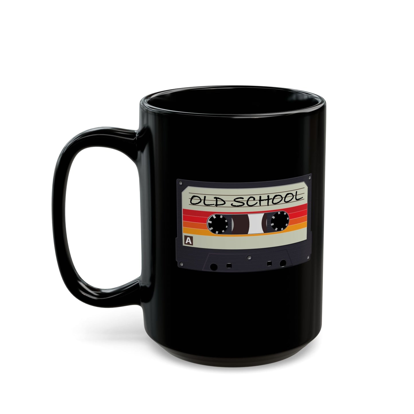 "Old School" Black Coffee Mug, 11 0z and 15 Oz