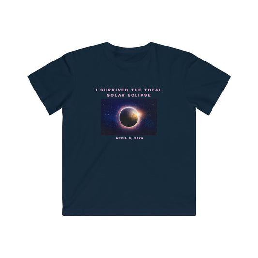"I Survived The Total Solar Eclipse" Kids Fine Jersey Tee (Unisex)