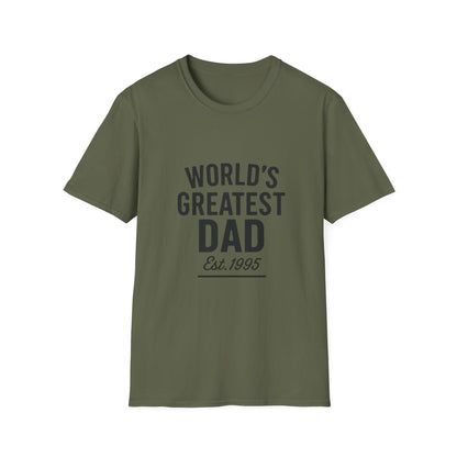 Vintage World's Greatest Dad Est 1995 Softstyle T-Shirt