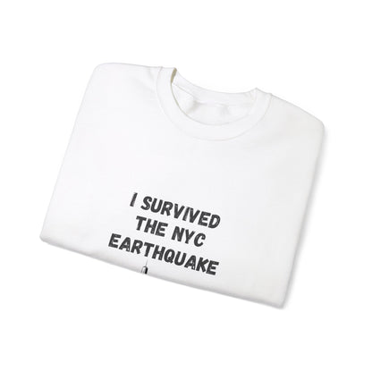 " I Survived The NYC Earthquake" Heavy Blend™ Crewneck Sweatshirt  (Unisex)
