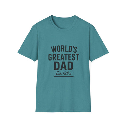 Vintage World's Greatest Dad Est 1955 Softstyle T-Shirt