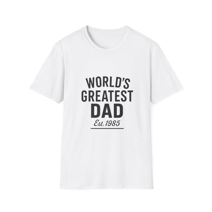 Vintage World's Greatest Dad Est 1955 Softstyle T-Shirt