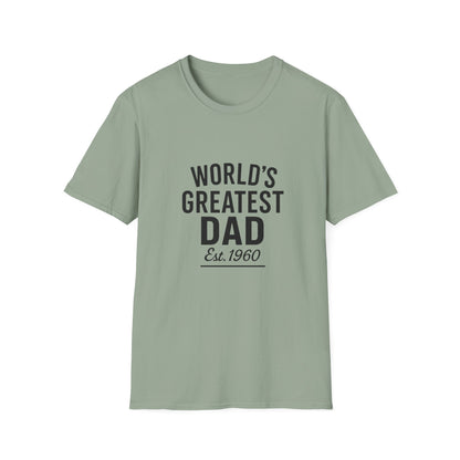 Vintage World's Greatest Dad Est 1960 Softstyle T-Shirt