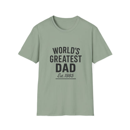 Vintage World's Greatest Dad Est 1955 Softstyle T-Shirt