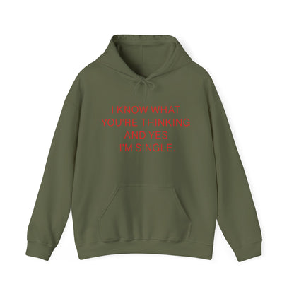 "I Am Single" Heavy Blend™ Hoodie Sweatshirt (Unisex)