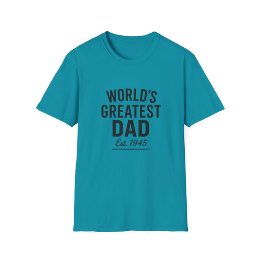 Vintage World's Greatest Dad Est 1945 Softstyle T-Shirt