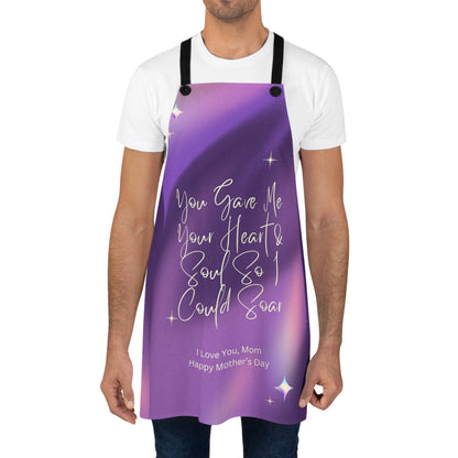 Purple Mother's Day Apron With Heartwarming Message