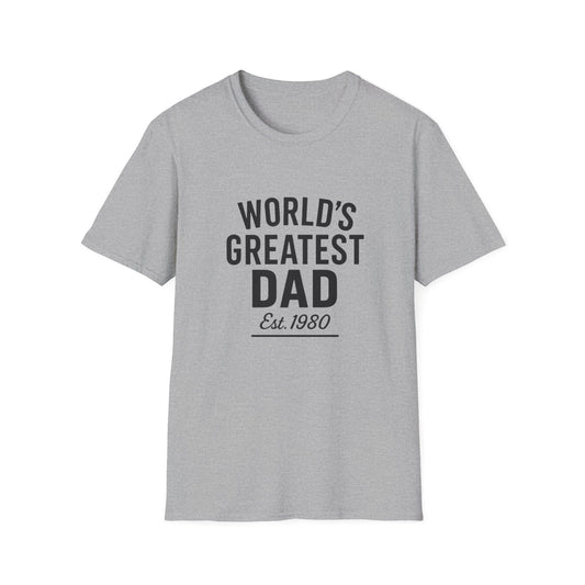 Vintage World's Greatest Dad Est 1980 Softstyle T-Shirt